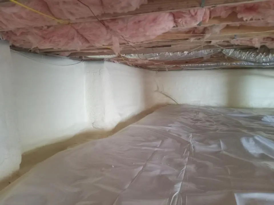 Crawl space encapsulation with closed-cell spray foam for Attic Insulation in Neptune Beach